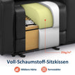 M Mcombo 2 Sitzer Fernsehsessel Elektrisch Mit Konsole 7705 (Schwarz)