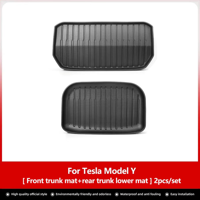 for Tesla Model Y Rear Seat Backrest Protective Pad Trunk Mat Anti-Kick Pad Car Interior Accessories 2021-2024