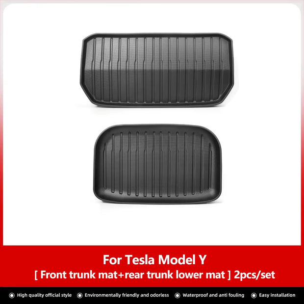 for Tesla Model Y Rear Seat Backrest Protective Pad Trunk Mat Anti-Kick Pad Car Interior Accessories 2021-2024