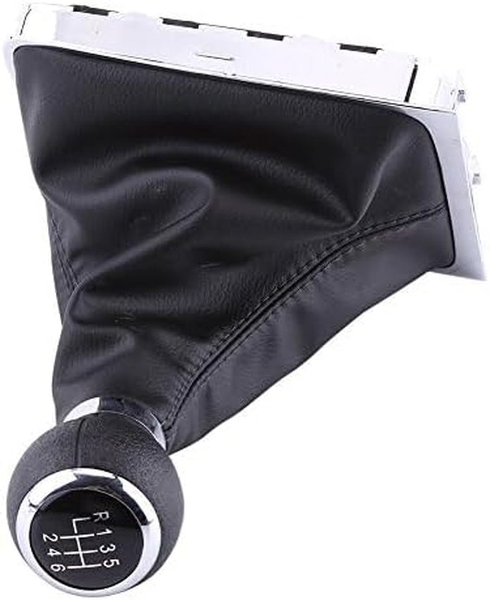 Keenso Auto Schaltknauf Kit, Auto 6 Gang Schaltknauf Und Schaltsack Staubschutzhaube Für B6 2005-2012