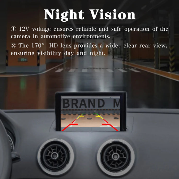Car Rear View Camera for Audi A1 A3 A4 A6 A6L S5 Q5 Q7 2008-2012 Backup Trunk Handle Night Version Water-Proof Cam Line