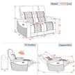 M Mcombo 2 Sitzer Sofa Mit Verstellbare Kopfstütze 7705