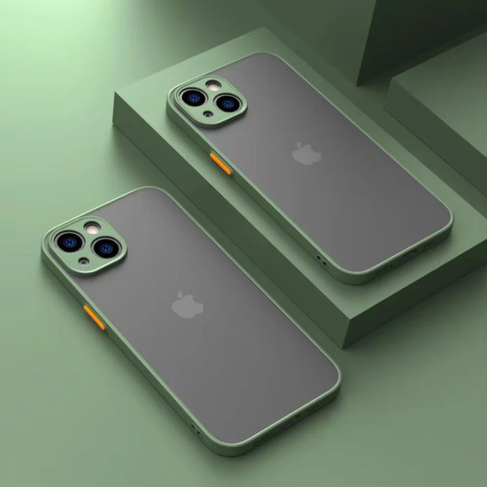 Shockproof Armor Matte Case for Iphone 16 15 14 plus 13 11 12 Pro Max Luxury Silicone Bumper Clear Hard PC Back Cover Capa