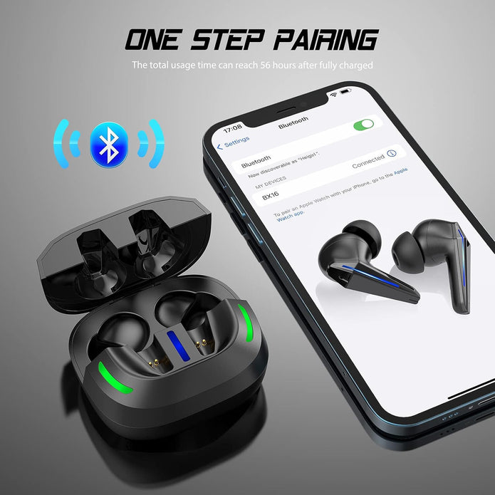 Kabellose Bluetooth Mobile Gaming Kopfhörer V5.3 IPX5 Wasserdicht Sport Jogger
