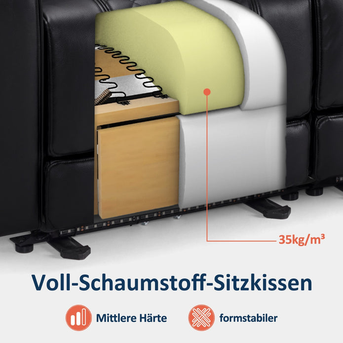 M Mcombo 2 Sitzer Sofa Mit Verstellbare Kopfstütze 7705