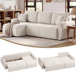 Ecksofa Mit Schlaffunktion L-Form 3-Sitzer Sofa Mit Umkehrbarer Chaiselongue