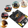 Reifen Reparaturset, 100 TLG. Autoreifen Mit Reifendruckmesser, Handschuhe Und 35 Zubehör, Flickset Für Autos, Fahrräder, Motorrad, Traktor, Lastwagen