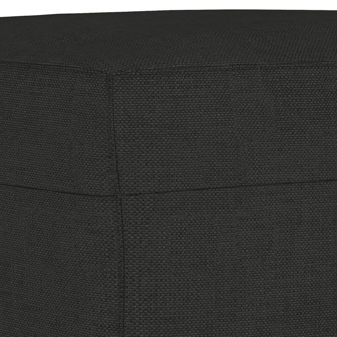 4-Tlg. Sofagarnitur Mit Kissen Schwarz Stoff