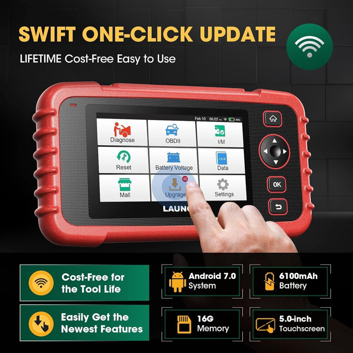 LAUNCH CRP129X OBD2 Diagnose Android,4 Systemdiagnosen Mit Öl-Reset,Epb / SAS / TPMS Und Gasannahme,Autovin Für Kleine Läden Und Heimwerker (Upgrade Von CRP129)