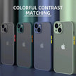 Shockproof Armor Matte Case for Iphone 16 15 14 plus 13 11 12 Pro Max Luxury Silicone Bumper Clear Hard PC Back Cover Capa