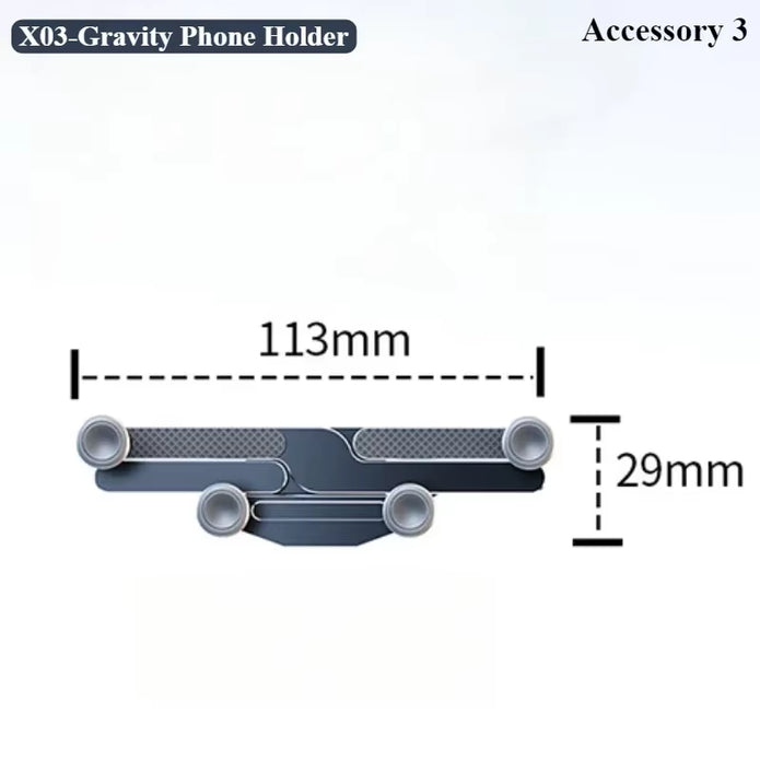 Eary Dual-Position Car Screen Phone Holder Metal Bracket 360° Adjustable Stand Fit for Tesla Model 3 Y Highland Car Accessories