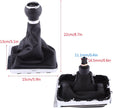 Keenso Auto Schaltknauf Kit, Auto 6 Gang Schaltknauf Und Schaltsack Staubschutzhaube Für B6 2005-2012