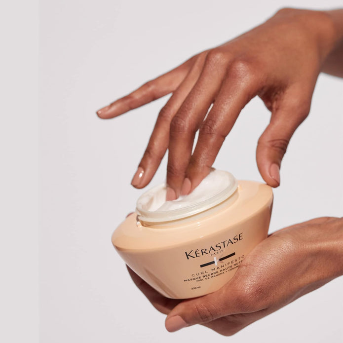 Kérastase | Haarmaske Für Krauses Und Lockiges Haar, Gegen Haarbruch Und Frizz, Masque Beurre Haute Nutrition, Curl Manifesto, 200 Ml