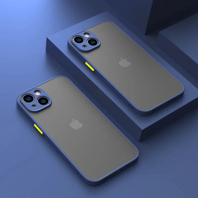 Shockproof Armor Matte Case for Iphone 16 15 14 plus 13 11 12 Pro Max Luxury Silicone Bumper Clear Hard PC Back Cover Capa