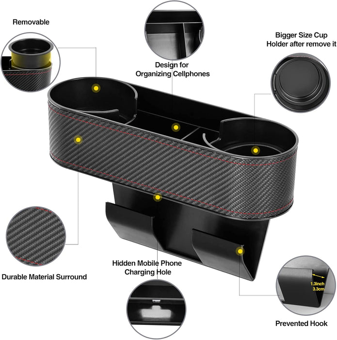Auto Getränkehalter, Universal Trinkhalter Becherhalter Für Autositz Lückenfüller Mittelkonsole Organizer
