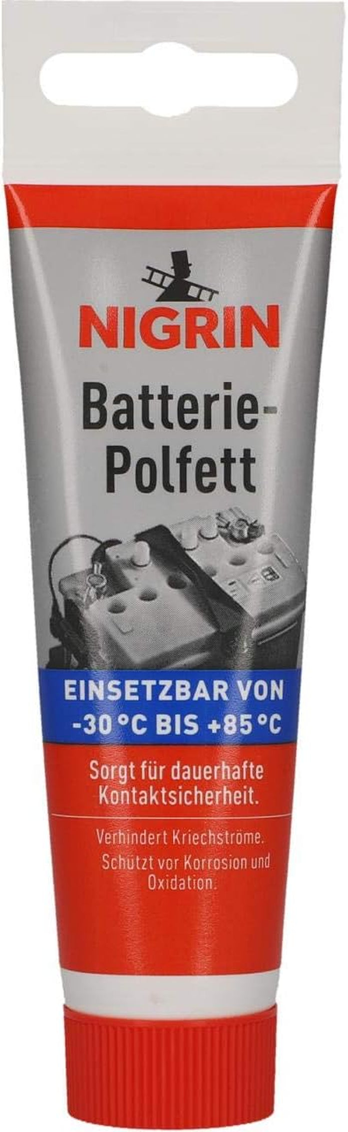 NIGRIN Batterie-Polfett 50g – Polfett für Autobatterien, Korrosionsschutz, Kontaktsicherheit & Schutz vor Kriechströmen