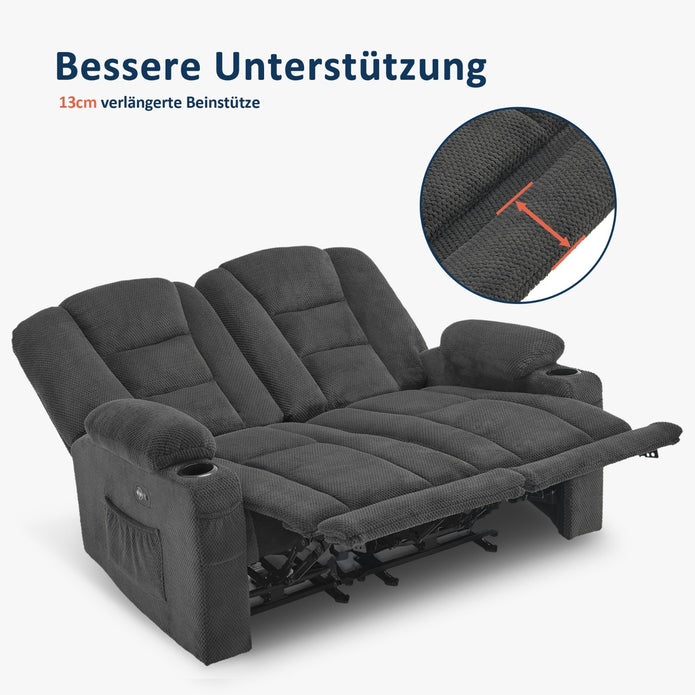 M Mcombo 2 Sitzer Sofa 150° Verstellbar, 2Er Relaxsessel, 7009
