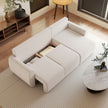 Ecksofa Mit Schlaffunktion L-Form 3-Sitzer Sofa Mit Umkehrbarer Chaiselongue