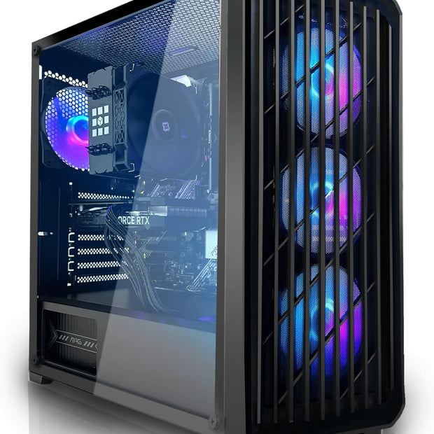 SYSTEMTREFF Basic Gaming PC AMD Ryzen 7 5700G 8X4.6Ghz | Radeon RX Vega 8 4K HDMI DX12 | 1TB M.2 Nvme | 32GB DDR4 RAM | Windows 11 | WLAN Desktop Computer Rechner Für Gamer, Zocker