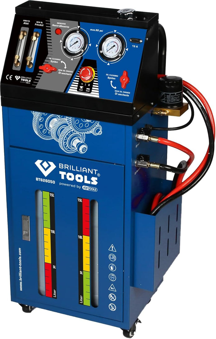 BRILLIANT TOOLS BT626050 Getriebe-Spülgerät Mit Adapter-Satz [Powered by KS TOOLS]