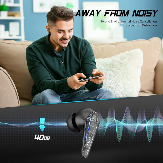 Kabellose Bluetooth Mobile Gaming Kopfhörer V5.3 IPX5 Wasserdicht Sport Jogger