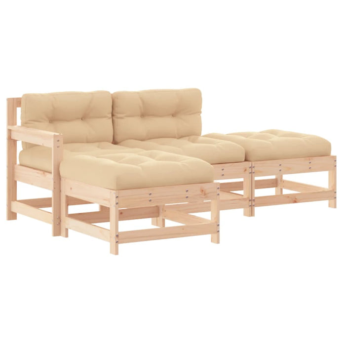 Garten Lounge Set Sitzgruppe Sofagarnitur Terrasse Gartenmöbel 4-Tlg. Vidaxl