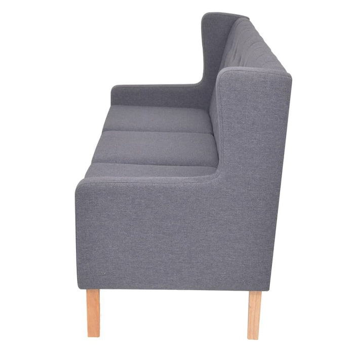 2-Tlg. Sofa-Set Stoff Grau