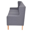 2-Tlg. Sofa-Set Stoff Grau