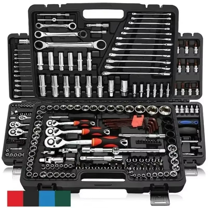 46Pcs Socket Set Car Repair Tool Ratchet Wrench Pawl Spanner Screwdriver Professional Metalworking Kit