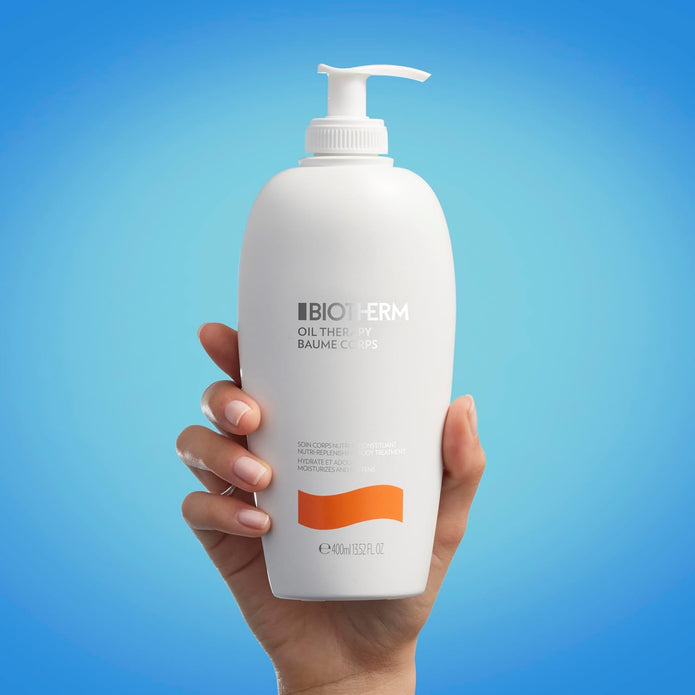 Biotherm Oil Therapy Baume Corps Bodylotion, Mit Wertvollen Ölen, Für Intensive Feuchtigkeitspflege, Körperlotion Speziell Für Raue Und Trockene Haut, Nährende Skincare, 400 Ml