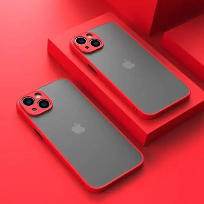 Shockproof Armor Matte Case for Iphone 16 15 14 plus 13 11 12 Pro Max Luxury Silicone Bumper Clear Hard PC Back Cover Capa