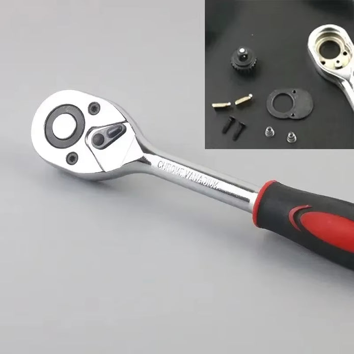 46Pcs Socket Set Car Repair Tool Ratchet Wrench Pawl Spanner Screwdriver Professional Metalworking Kit