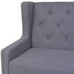 2-Tlg. Sofa-Set Stoff Grau
