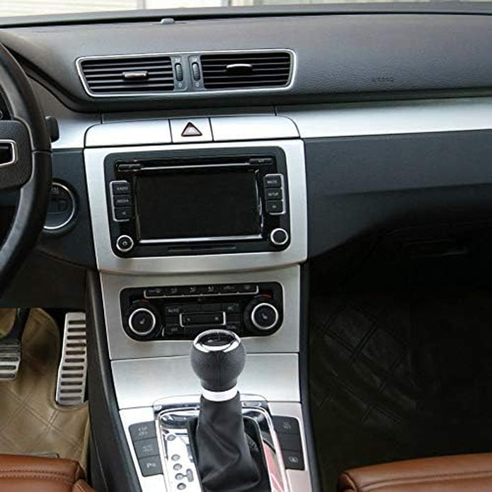 Keenso Auto Schaltknauf Kit, Auto 6 Gang Schaltknauf Und Schaltsack Staubschutzhaube Für B6 2005-2012