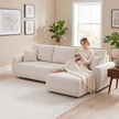 Ecksofa Mit Schlaffunktion L-Form 3-Sitzer Sofa Mit Umkehrbarer Chaiselongue