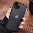 Shockproof Armor Matte Case for Iphone 16 15 14 plus 13 11 12 Pro Max Luxury Silicone Bumper Clear Hard PC Back Cover Capa