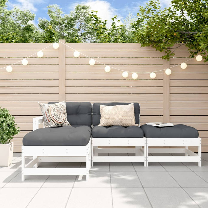 Garten Lounge Set Sitzgruppe Sofagarnitur Terrasse Gartenmöbel 4-Tlg. Vidaxl