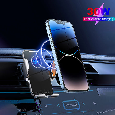 30W Schnelles Drahtloses Autoladegerät Automatische Klemme Telefonhalteru