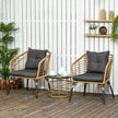 Outsunny Rattan Gartenmöbel-Se