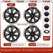 4PCS Hub Cap Performance Replacement Wheel Cap Automobile Hubcap Full Rim Cover Accessories for Tesla Model Y 19 Inch 2017-2024