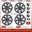 4PCS Hub Cap Performance Replacement Wheel Cap Automobile Hubcap Full Rim Cover Accessories for Tesla Model Y 19 Inch 2017-2024
