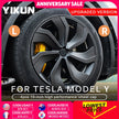 4PCS Hub Cap Performance Replacement Wheel Cap Automobile Hubcap Full Rim Cover Accessories for Tesla Model Y 19 Inch 2017-2024