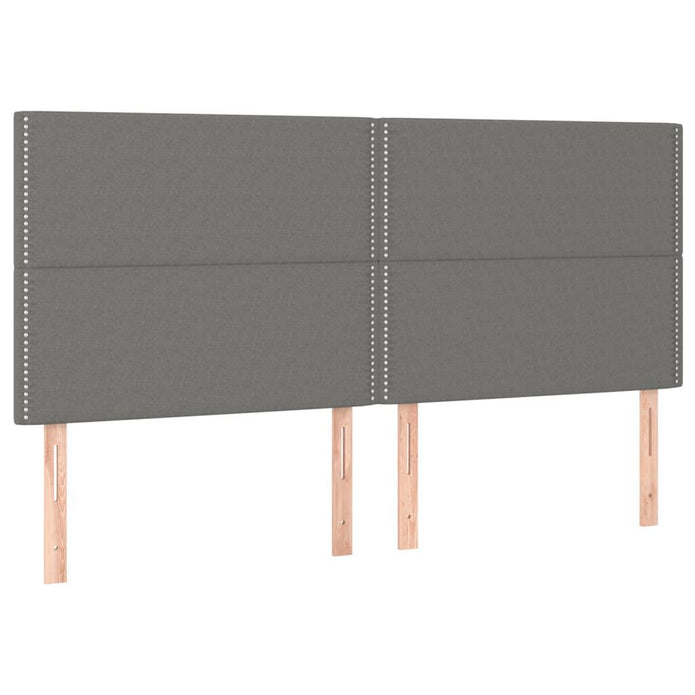 Boxspringbett Mit Matratze Dunkelgrau 200X200 Cm Stoff