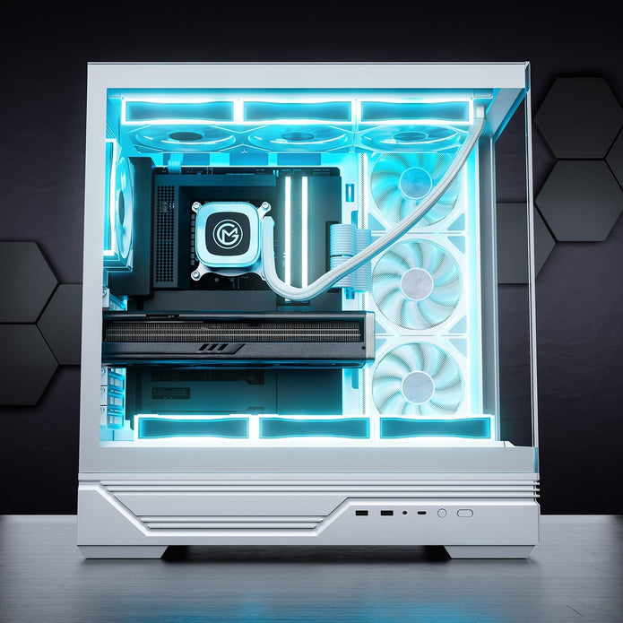Gamemachines Apex Snow Edition - Gaming PC - Wasserkühlung - AMD Ryzen 7 7700 - NVIDIA RTX 5060 Ti - 1000GB SSD - 32GB RGB DDR5 - WLAN - Windows 11 Pro