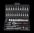 46Pcs Socket Set Car Repair Tool Ratchet Wrench Pawl Spanner Screwdriver Professional Metalworking Kit