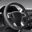Lenkradbezug Für Auto, Standard-Mittelgröße 37-39 Cm, Auto-Innenausstattung, Schwarzes Mikrofaserleder