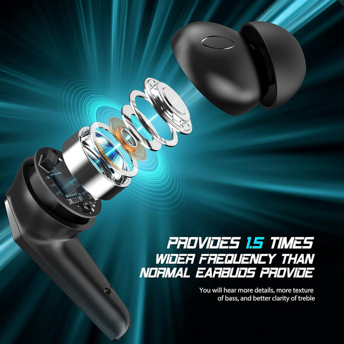 Kabellose Bluetooth Mobile Gaming Kopfhörer V5.3 IPX5 Wasserdicht Sport Jogger