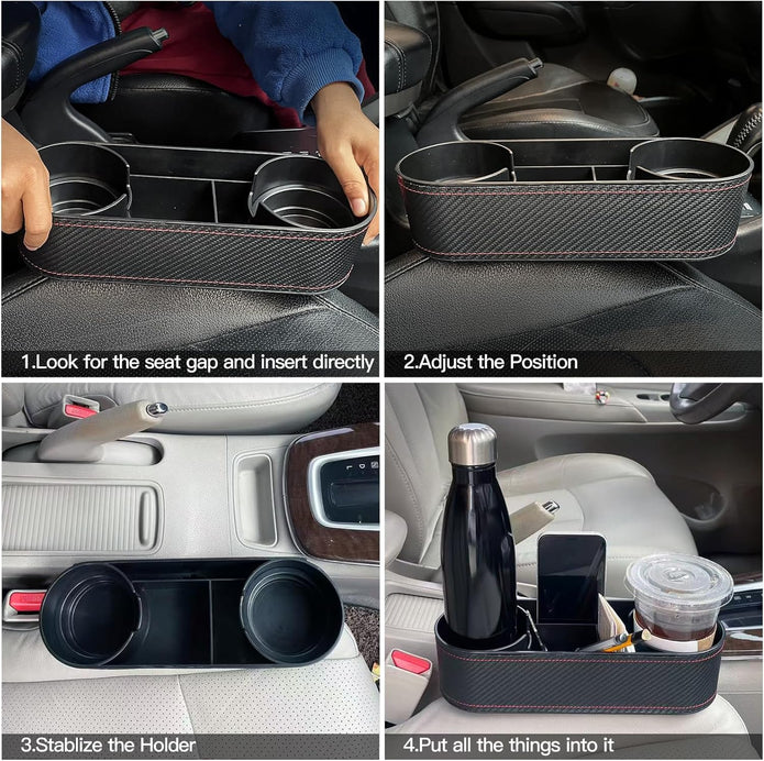Auto Getränkehalter, Universal Trinkhalter Becherhalter Für Autositz Lückenfüller Mittelkonsole Organizer