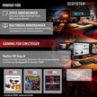 SYSTEMTREFF Basic Gaming PC AMD Ryzen 7 5700G 8X4.6Ghz | Radeon RX Vega 8 4K HDMI DX12 | 1TB M.2 Nvme | 32GB DDR4 RAM | Windows 11 | WLAN Desktop Computer Rechner Für Gamer, Zocker