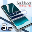 5PCS for Honor 70 400 90 200 Pro Full Cover Hydrogel Film Screen Protector for Honor Magic 8 7 6 5 Lite Pro X9D X9B X9C X9A X8A